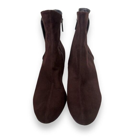 Thierry Rabotin Heeled Suede Ankle Booties Brown Women's 10-10.5/41 - Picture 3 of 11